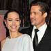 Angelina Jolie in Max Azria and Brad Pitt, 2009 Critics Choice Awards, Los Angeles