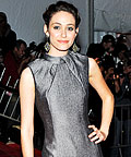 Emmy Rossum wearing Carolina Herrera
