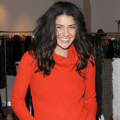 Jessica Szohr at The Limited's pop up shop in New York City