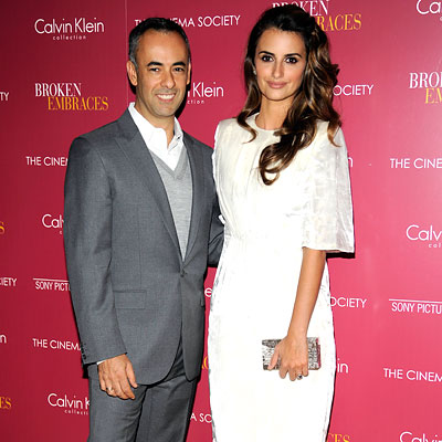 Francisco Costa and Penelope Cruz in Calvin Klein - Screening of Broken Embraces - New York City