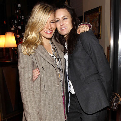 Sienna Miller and Robin Wright Penn - Dinner for The Private Lives of Pippa Lee - New York City