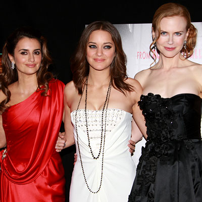 Penelope Cruz in Chanel, Marion Cotillard in Dior and Nicole Kidman in Prada - Premiere of Nine - New York City