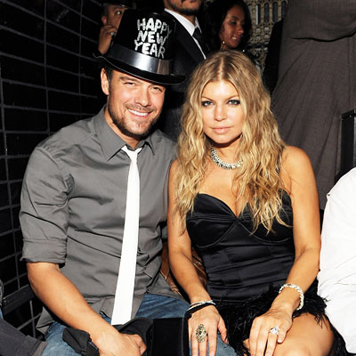 altTag= Josh Duhamel and Fergie, Stars ring in the New Year 2009