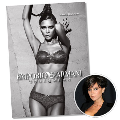 Posh Strips Down for Emporio Armani