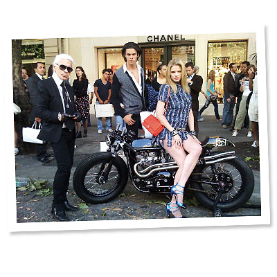 Karl Lagerfeld - Lara Stone - Chanel Motorcycle