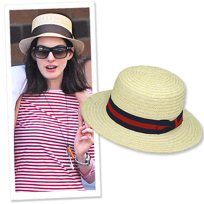 Anne Hathaway - boater hats