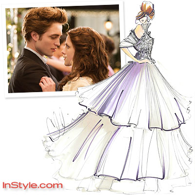 kristen stewart bella wedding dress. Robert Pattinson and Kristen