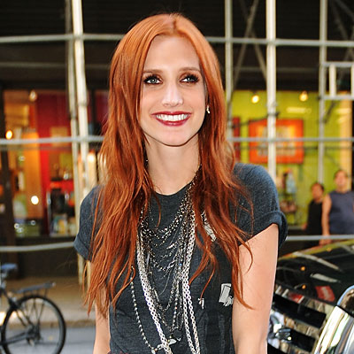 Ashlee's Long Red Hair THE STYLE Bright auburn extralong strands