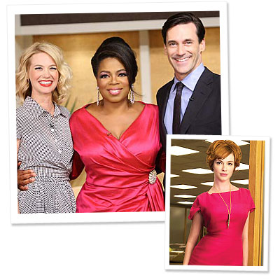 Oprah - Janie Bryant- Mad Men - Jon Hamm - January Jones - Christina Hendricks - What's Right Now - Style on the Set