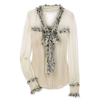 Oscar de la Renta Bow Blouse