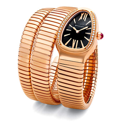 Bulgari Double Serpenti Pink Gold and Diamond Watch