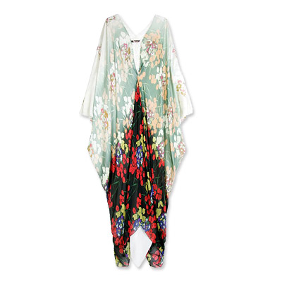 Roberto Cavalli Silk Floral Caftan