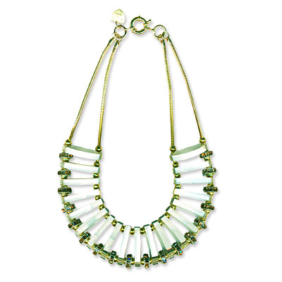 Giles & Brother by Philip Crangi Ice Domed Bib Necklace