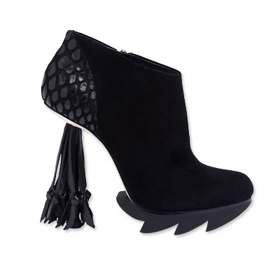 Camilla Skovgaard Black Booties with Tasseled Heel