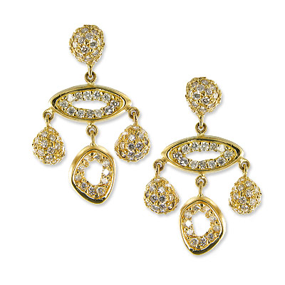 Vicente Agor Palais Bulle 18K Gold and Diamond Earrings