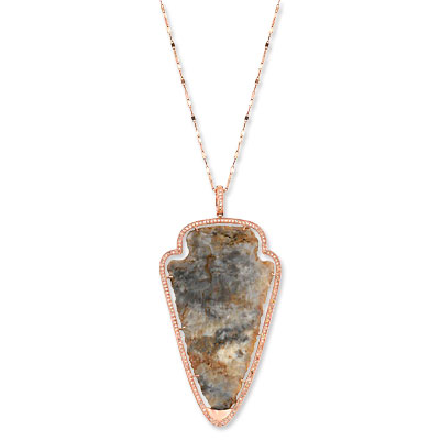 Kathy Rose Arrowhead, Diamond and Gold Necklace