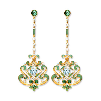 Tiffany & Co. Archival Gemstone and Enamel Earrings