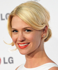 January Jones-blond-LG mobile phones event-hair