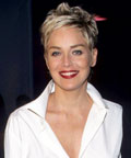 Sharon Stone wearing Vera Wang