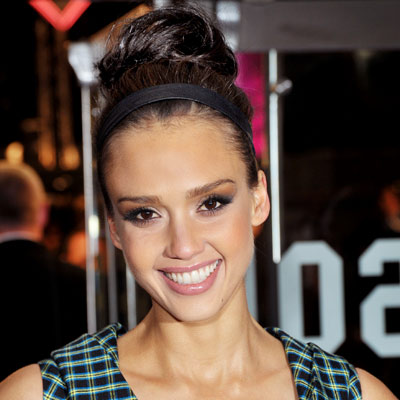 jessica alba updo hairstyles. Jessica Alba In a Summer Updo