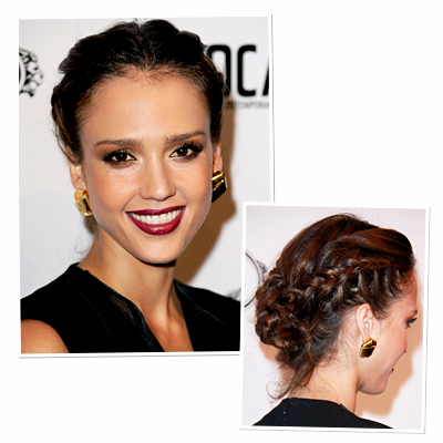 french braided chignon