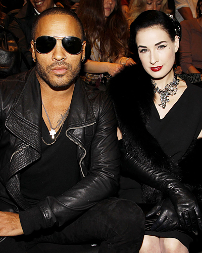 Lenny Kravitz and Dita Von Teese