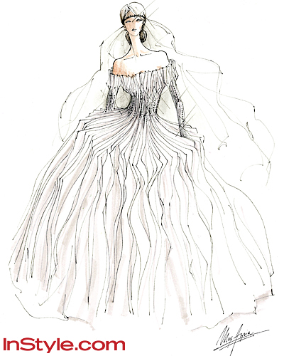 kate middleton wedding dress sketches. Fashion Designers Sketch Kate