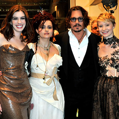 Parties - Anne Hathaway, Helena Bonham Carter, Johnny Depp and Mia Wasikowska - London Premiere of Alice in Wonderland