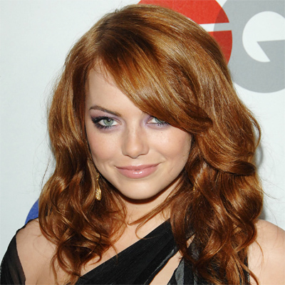 emma stone blonde bangs. emma stone hair zombieland.