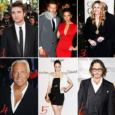 Johnny Depp Most Stylish, The Beckham Family Designs