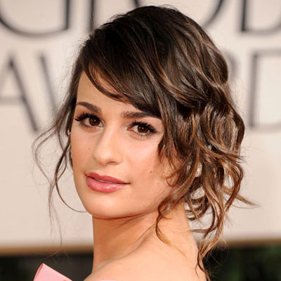 lea michele hair updo. Lea Michele