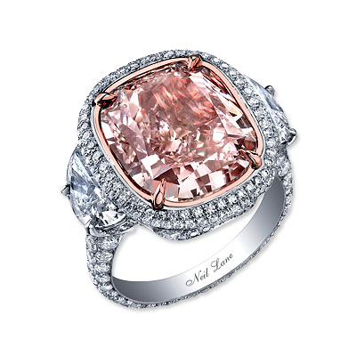 Neil Lane Pink and White Diamond Ring