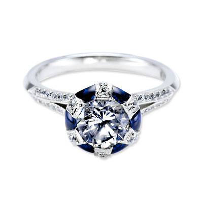 Tacori Diamond and Sapphire Ring