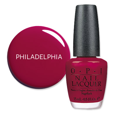 Philadelphia - America's Most Wanted Nail Colors - OPI Malaga Wine