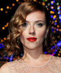 Scarlett Johansson - lips - red lips - Dolce & Gabbana Fashion Show - Milan Womenswear Fashion Week