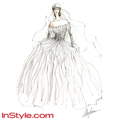 kate middleton wedding dress sketch. kate middleton wedding dresses