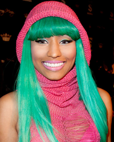 nicki minaj real hair pics. what is nicki minaj real hair color. Nicki Minaj - A Rainbow of