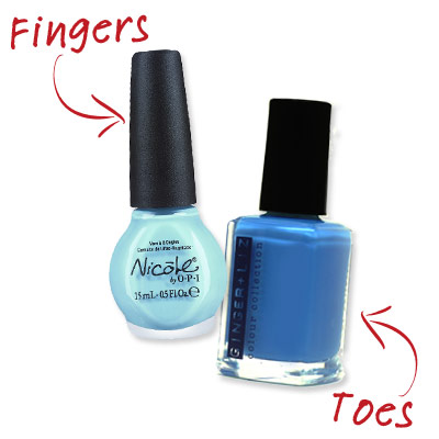 Lisa Logan - Shades of Blue - Cute Nail Polish Combos for Your Fingers and Toes