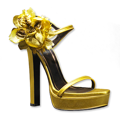 Gucci Silk Platform Heels