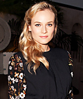 Diane Kruger with a suede Miu Miu bag