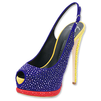 Giuseppe Zanotti Multi-Color Sling-Back Heels
