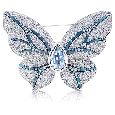 Debeers Diamond Earrings on De Beers Blue Butterfly Brooch   Jewelry   We Re Obsessed   Fashion