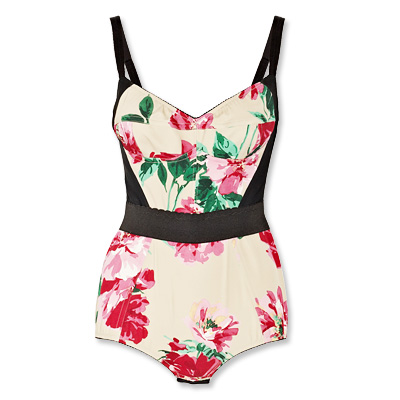 Dolce & Gabbana Peony-Print Bodysuit