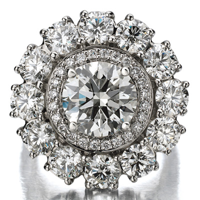 [BR]
White Gold Bespoke Princess Ring