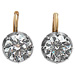 [BR]
Yellow Gold Round Drop Earrings