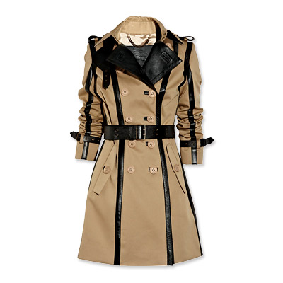 Burberry Prorsum Leather-Trimmed Trench