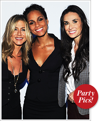 Jennifer Aniston, Alicia Keys, Demi Moore