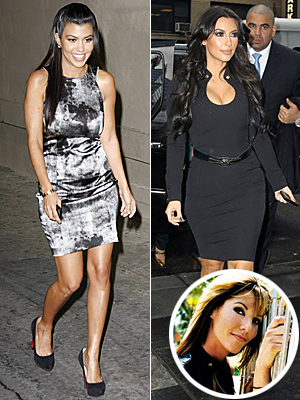Kim and Kourtney Kardashian