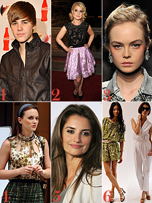 Justin Beiber Kelly Osbourne Leighton Meester Penelope Cruz