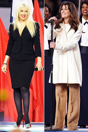 Lea Michele and Christina Aguilera